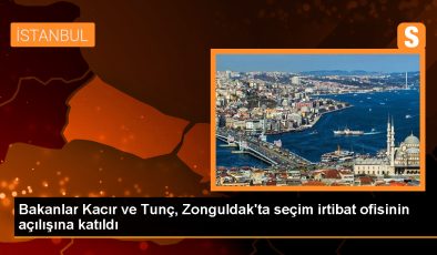 Sanayi ve Teknoloji Bakanı Mehmet Fatih Kacır ve Adalet Bakanı Yılmaz Tunç, Zonguldak’ta seçim irtibat ofisinin açılışına katıldı